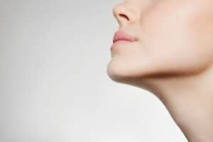 womans jaw low angle royalty free image 1634140929